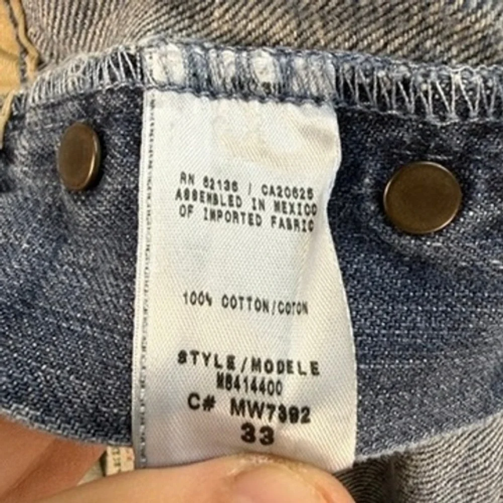 Guess Pasadena Premium Straight Leg Jeans Men (FIT 34x32) Blue Denim Distressed